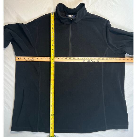 Lands End Half Zip Womens Fleece Jacket Size 2X Black - Picture 3 of 8
